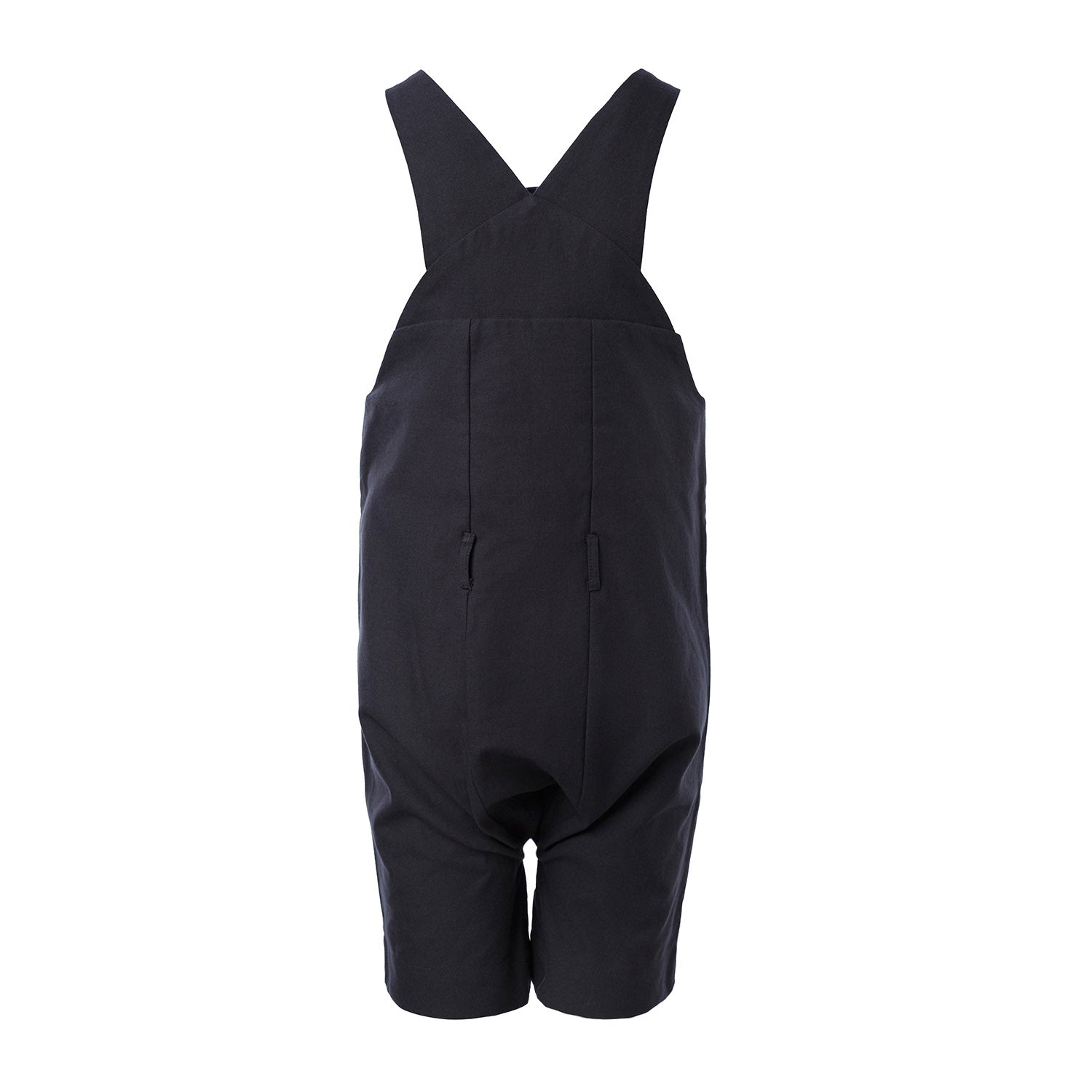Kids' Cotton Farmer Dungaree in Black - Image 2
