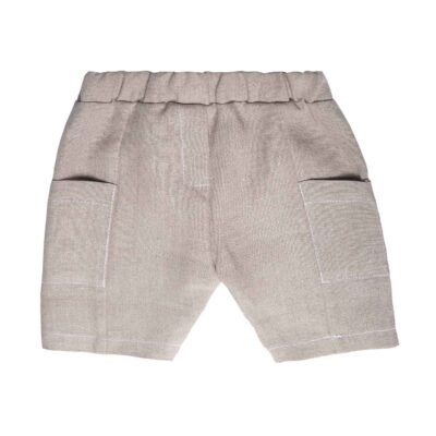 Beige Linen Baby Pants
