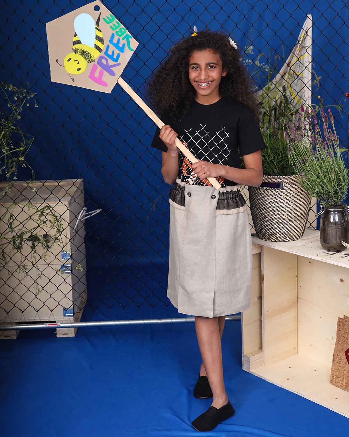 World Exlusive Limited Edition Lotus Skirt with Linen Ruffle - Image 2