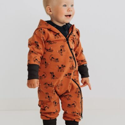 Merino wool baby romper MAJOR